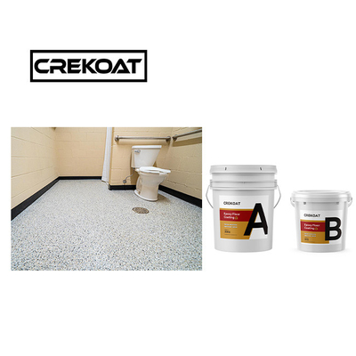 Decoratieve vloercoating van epoxyhars met een laag VOC-gehalte