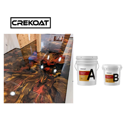 Vloer van Crystal Metallic Epoxy Resin Coating van de misstapweerstand de Zwarte en Gouden Epoxy