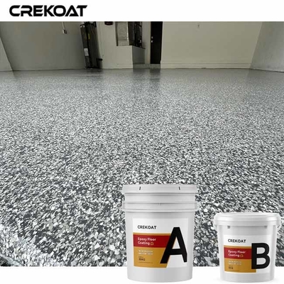 Decoratieve vlokken epoxy vloer helder bovenkleding voor commerciële ruimtes