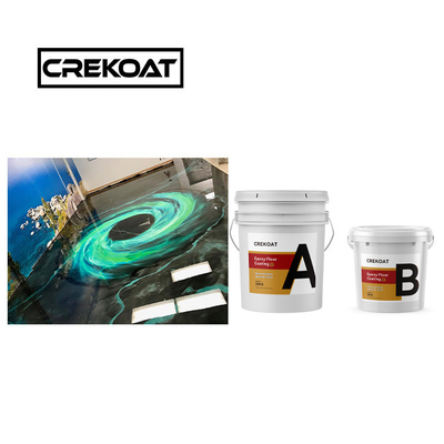 Crekoat Decoratief Beton Metalen Epoxy Floor Coating 3 mm Verhard naadloos
