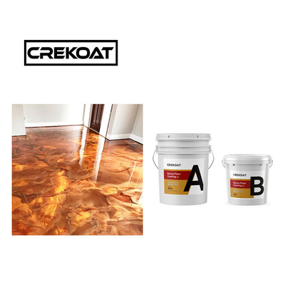 Koper Hoogglanzend Metalen Epoxy Beton Verf Topcoats 3mm 100% Hoog Vaste Stoffen