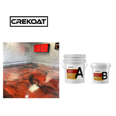 Gegote hoge vaste stoffen Rood Metalen Epoxy vloercoating Geluide hardheid
