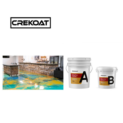 Crystal Clear Waterproof Epoxy Floor Paint 1 mm Anti-Slip Epoxy Coating Nul VOC