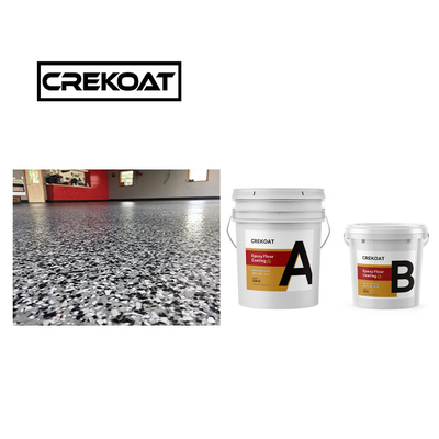 Decoratieve vloercoating van epoxyhars met een laag VOC-gehalte