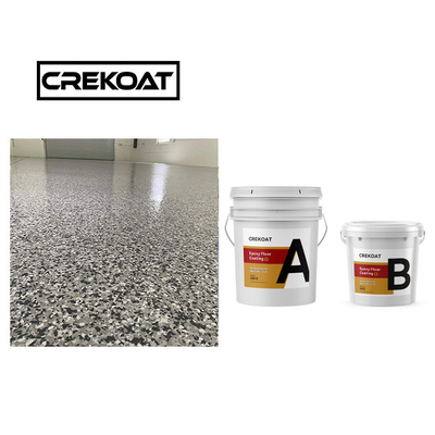 Anti-slip epoxy-kleurige vlokbedekking helder waterdicht epoxy-vloerbedekking