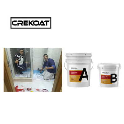 Niet-giftig epoxyhars vloercoating lage geur 3D vloer epoxy verf Langlevend