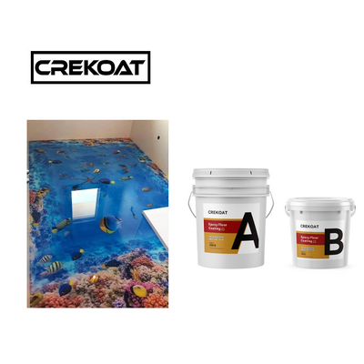 21 Doorzichtige vloercoating van epoxyhars 3D schoonmaakbaar snel drogen