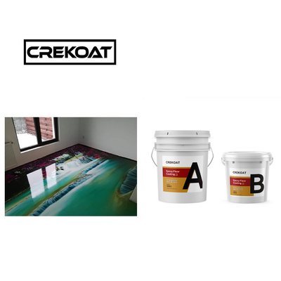 Glanzende epoxyhars vloercoating geharde naadloze 3D vloercoating