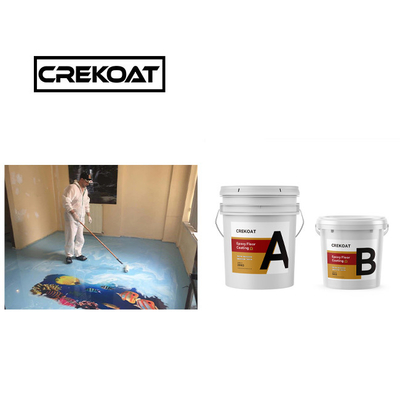 Niet-giftig epoxyhars vloercoating lage geur 3D vloer epoxy verf Langlevend