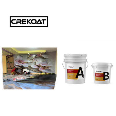 Prachtige transparante epoxy verf geharde beton epoxy verf lage geur