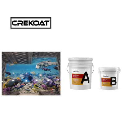 Prachtige transparante epoxy verf geharde beton epoxy verf lage geur