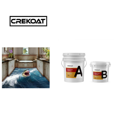 Prachtige transparante epoxy verf geharde beton epoxy verf lage geur