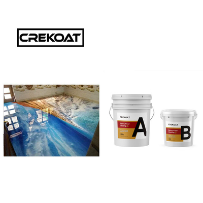 Crystal Waterproof Epoxy Harz vloercoating Absoluut immuun 3D