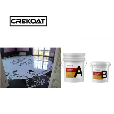 Borstel Hoge glans Epoxy vloerverf Ontfoonend Decoratieve vloercoating Reinigbaar