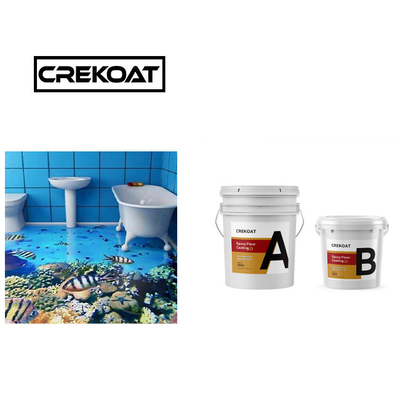 Niet-giftig epoxyhars vloercoating lage geur 3D vloer epoxy verf Langlevend
