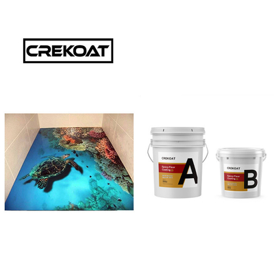 Borstel Hoge glans Epoxy vloerverf Ontfoonend Decoratieve vloercoating Reinigbaar