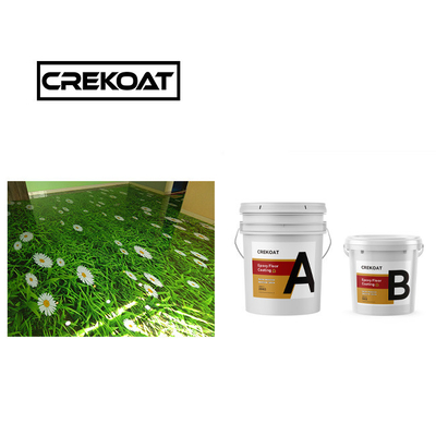 Borstel Hoge glans Epoxy vloerverf Ontfoonend Decoratieve vloercoating Reinigbaar