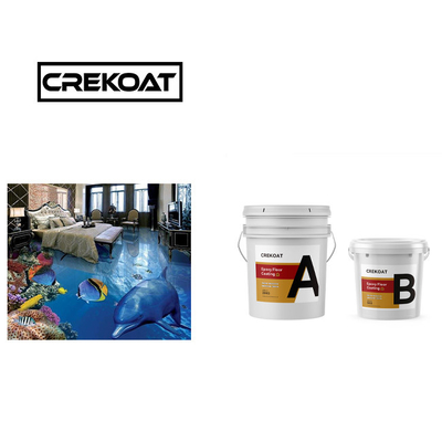 Glanzende epoxyhars vloercoating geharde naadloze 3D vloercoating