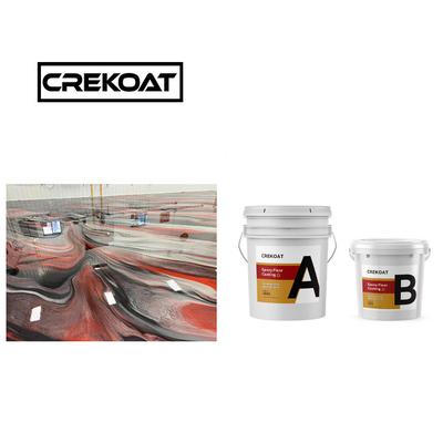 Geurloze Epoxy vloerbedekking met metaal