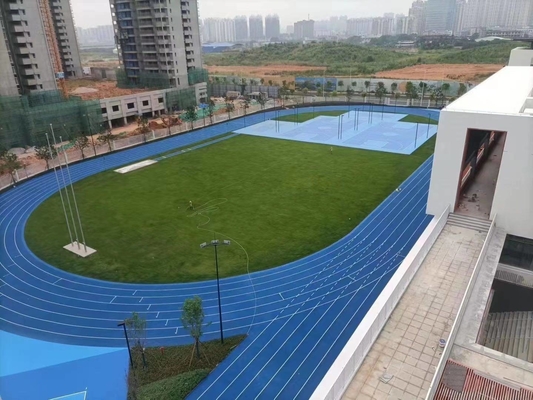 Naadloze vloercoating van sportvloeren van vloeibare rubber, EPDM, terugslag-anti-slip