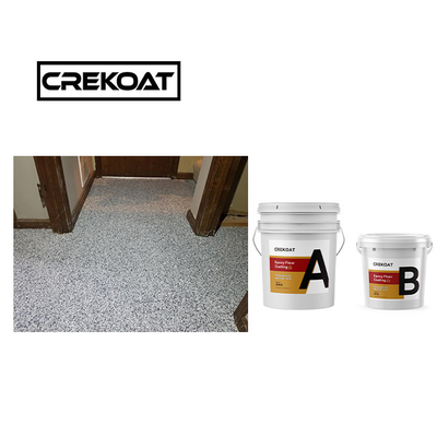 Anti-slip epoxy-kleurige vlokbedekking helder waterdicht epoxy-vloerbedekking