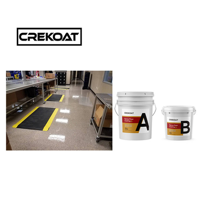 Decoratieve vloercoating van epoxyhars met een laag VOC-gehalte