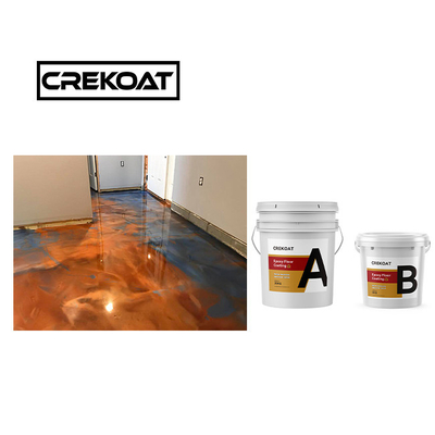 1 mm zelfnivellerende metalen epoxy vloercoating geel kleuren lage geur Eco-vriendelijk