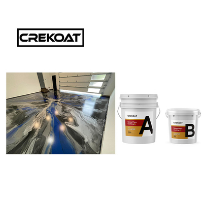 Viscositeit Metaal goud vloerverf 1 mm Zwart Epoxy vloercoating naadloos