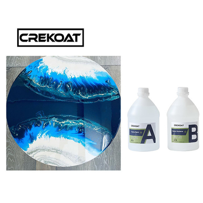 Pourable Zelf Nivellerende Epoxyhars Crystal Clear Resin In twee delen van de Lijstbovenkant