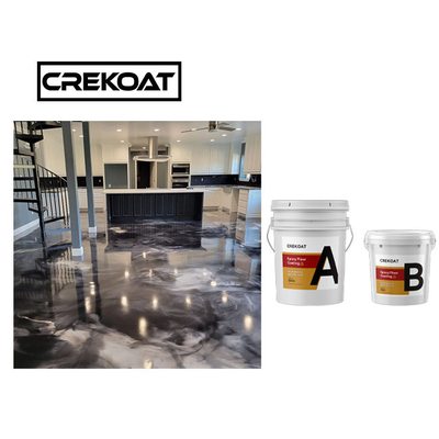 Duurzame Metaal Epoxyvloer die Antikras Grey Color met een laag bedekken