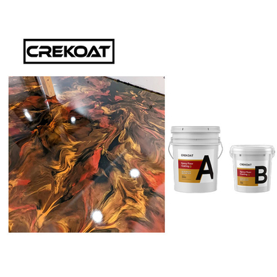 Vloer van Crystal Metallic Epoxy Resin Coating van de misstapweerstand de Zwarte en Gouden Epoxy