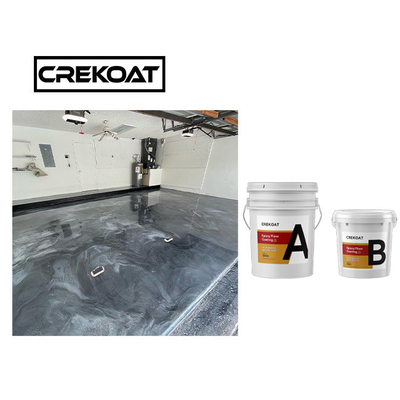 Vloer van Crystal Metallic Epoxy Resin Coating van de misstapweerstand de Zwarte en Gouden Epoxy