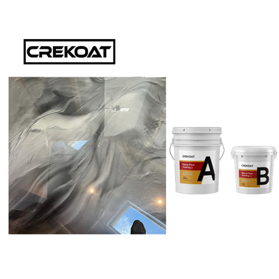100% stevige Poly Epoxyhars die Metaal Epoxyvloersysteem met een laag bedekken