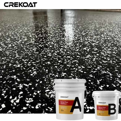 MSDS die snel Epoxyurethane van de de Vlokbevloering van de Vloerverf Decoratieve Epoxybovenlaag drogen