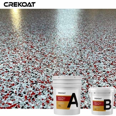 De vinylvlokken maken de Deklaag van de Epoxyharsvloer met Glans Matte Urethane Topcoat waterdicht