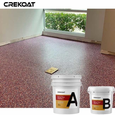 De vinylvlokken maken de Deklaag van de Epoxyharsvloer met Glans Matte Urethane Topcoat waterdicht