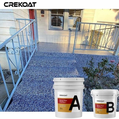 De vinylvlokken maken de Deklaag van de Epoxyharsvloer met Glans Matte Urethane Topcoat waterdicht