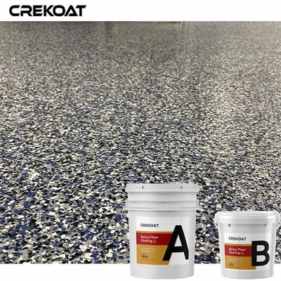 De vinylvlokken maken de Deklaag van de Epoxyharsvloer met Glans Matte Urethane Topcoat waterdicht