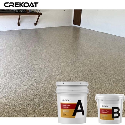 Het gekleurde de Vloer van de Vlokken Epoxyhars Hoog Met een laag bedekken polijst Grey Finishes