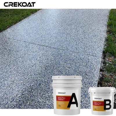 Transparante de Vloerdeklaag van de Bovenlaag EpoxydieHars met Chip Flakes wordt uitgezonden