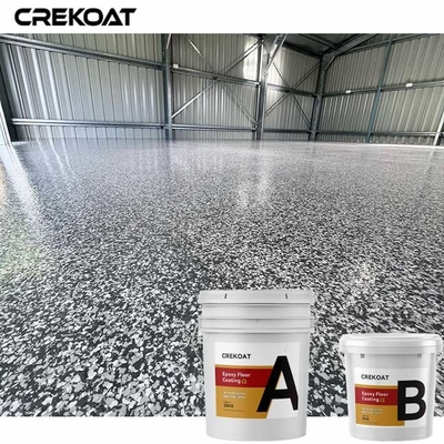 Transparante de Vloerdeklaag van de Bovenlaag EpoxydieHars met Chip Flakes wordt uitgezonden