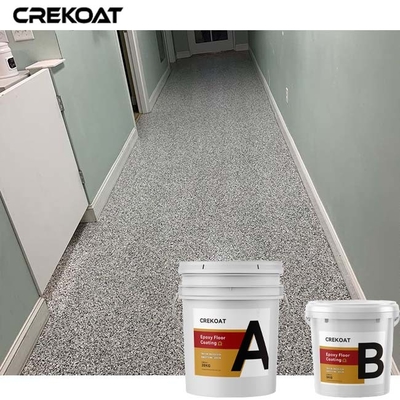 De grotere Vloer die van de Vlokken Epoxyhars Naadloos Chip Non Flammable met een laag bedekken