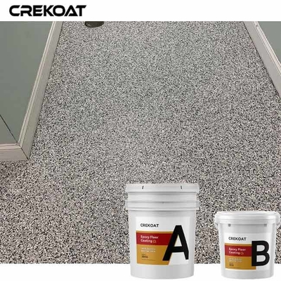 De Vloerdeklaag van de polymeer Epoxyhars met Decoratieve Vinyl Gekleurde Vlokken