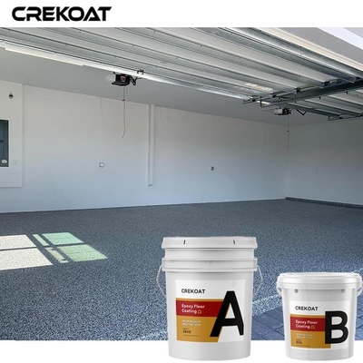 De kleurrijke Vloer die van de Vlokken Epoxyhars Marmeren Granietverschijning voor Garage met een laag bedekt