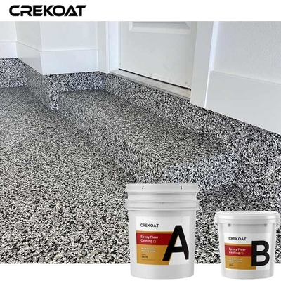 De verf schilfert de Deklaag van de Epoxyharsvloer voor het Beton van de Garagekelderverdieping af