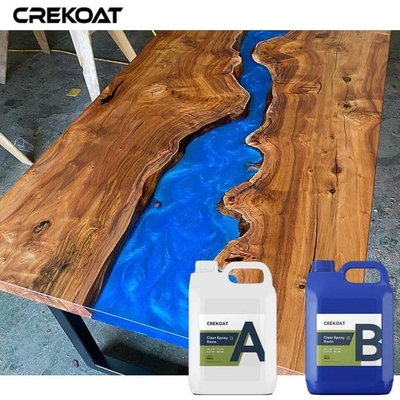 De 2:1verhouding giet Epoxyhars diep Duidelijk Gegoten Rivierlijsten en Hout