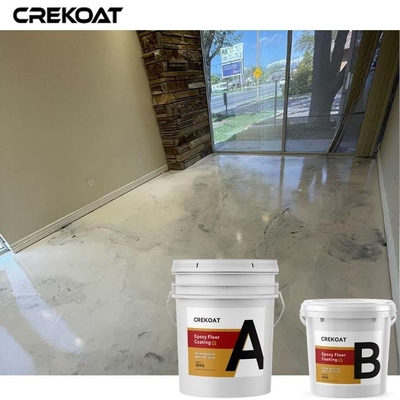 Woon Metaal Epoxyvloer die Witte Effect Opbrengs Marmeren Glans met een laag bedekken