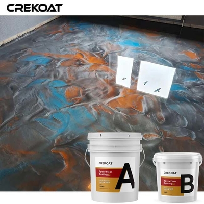 Unieke Metaal Epoxyvloer die Pearlescent Lichte Weerspiegelend met een laag bedekken