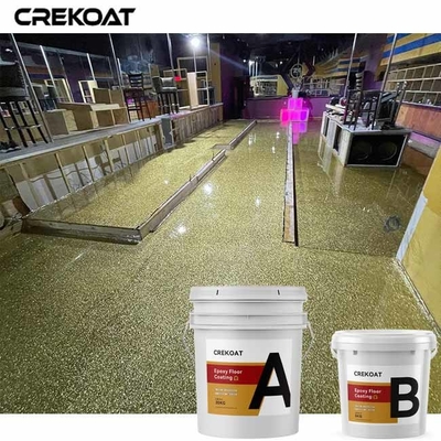 De glanzende van de de Deklaagkleur van de Vlokken Metaal Epoxyvloer Concrete Vloeren
