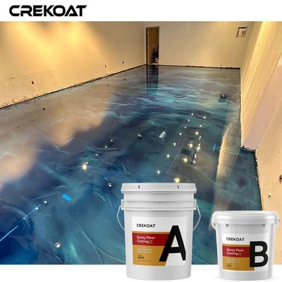 3D Effect Metaal Epoxyvloerdeklaag verzet zich Vlekken tegen Chemische producten en Slijtage